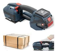 Oiyekntd Cercleuse électrique avec Batterie 4000mha Outil de cerclage Automatique pour feuillards PP/Pet 1/2 in-5/8 in Banderoleuse électrique Portable avec écran LCD,2Battery