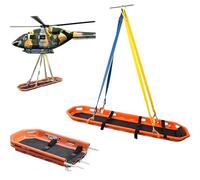 Oiyekntd Civière-Panier Pliable avec Sangle de Levage, capacité de Charge de 270 kg, civière-Panier d'urgence en polyéthylène, détachable pour Les Secours héliportés (aérien, Maritime, Montagne)