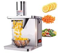 Oiyekntd Coupe-légumes électrique Professionnel, 250 W, Automatique, avec moules de 6/8/10/12/15 mm, Coupe-oignons électrique, pour la Maison et Le Restaurant