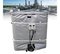 Oiyekntd Couverture chauffante pour conteneurs IBC, Couverture chauffante Industrielle Professionnelle à Couverture intégrale pour réservoirs, Couverture Thermique pour fûts d'huile Grey-1000L/275Gal