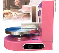 Oiyekntd Machine à enrober Les gâteaux de 10 à 30 cm, Machine à décorer Les gâteaux d'anniversaire avec Une crème onctueuse, Faible Niveau sonore, équipement de glaçage pour pâtisseries Pink
