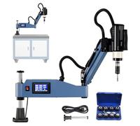Oiyekntd Machine à tarauder électrique, Bras de taraudage électrique avec Bras Flexible de 1000/1200 mm, Table de Machine à tarauder Incluse, Pinces Standard M312E