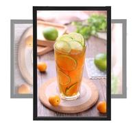 Oiyekntd Panneau d'affichage numérique Commercial, Format Portrait et Paysage, écran publicitaire pour Restaurants, commerces, cafés, Salons de Coiffure et boutiques, Montage Mural/encastrable 18.5in