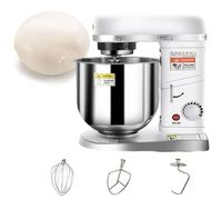 Oiyekntd Robot pâtissier Professionnel, 5L/7L/10L, mixeur Multifonction pour Pizzas et pâtisseries, 3 Vitesses, avec Bol, idéal pour la préparation de gâteaux et de Pizzas White-10L