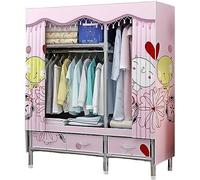 OJHFJMGH Armoire Portable, Armoire en Toile, Grandes étagères de Garde-Robe Tissu avec Tringle à vêtements, Placard Pliable for Chambre Coucher, C-120 x 45 168 cm