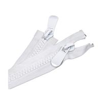 OJHFJMGH Fermetures à glissière, Fermetures éclair Doubles à Ouverture Facile, Grandes et Double Sens, for Vestes tentes, Accessoires de Couture(AP551 White,400CM-NO15)