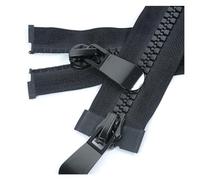 OJHFJMGH Fermetures à glissière, Fermetures éclair Doubles à Ouverture Facile, Grandes et Double Sens, for Vestes tentes, Accessoires de Couture(AP551 Black,250CM-NO15)