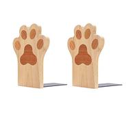 OJHFJMGH Laisse pour Chien, Support de Livre en Bois Massif Forme Griffe Chat, Support Rangement créatif for Serre-Livres, étagère Mignonne for Insertion Livres, bibliothèque d'artefacts(Beech)