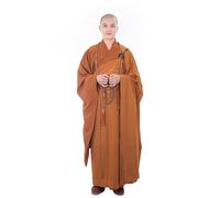 OJHFJMGH Robe de Moine Bouddhiste Unisexe, Tenue de méditation Zen, vêtements de Moine du Temple Shaolin, Tenue de Kung Fu(Brown,XXL)