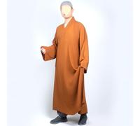 OJHFJMGH Robe Shaolin Temple Bouddhiste Moine Costume Zen Bouddhiste Robe Homme Longue Robe Moine Robe for Adultes(Beige,40)