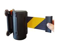 OJHFJMGH Ruban de barrière rétractable, Barrière de sécurité magnétique rétractable Murale 2/3/5 m for Aire Jeux, Parc, hôtel, contrôle des foules(2M/6.5FT)