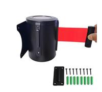 OJHFJMGH Ruban de barrière rétractable, Barrière de sécurité Murale for Files d'attente, 10 m, for contrôle des foules, for magasins, aéroports, banques, écoles(C)