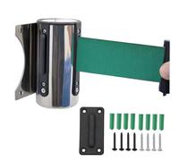 OJHFJMGH Ruban de barrière rétractable, Barrière Murale de contrôle des foules 2/3/5 m avec Corde en Nylon à rétraction Lente et boîtier Robuste Acier Inoxydable(3M/9.8FT)