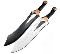 OJHFJMGH Sabre de samouraï d'animation, Deux épées de Ganjiang Moxie, épée Double Rouge, idéales comme Accessoires d'armes Spectacle, en Bois