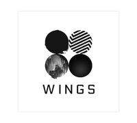 OJHTDB Südkoreanische Singende Gruppe BTS Wings - Impression sur toile pour décoration de chambre à coucher, bureau, chambre, cadeau - 50 x 50 cm