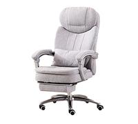 OJIJO Chaise de Bureau à Domicile, Chaise de Direction en Maille Respirante avec accoudoirs et Appui-tête réglables, Chaise pivotante inclinable à Dossier Haut for étudier, Travailler et Jouer, Gris