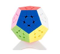 OJIN Mr.M 12 Surface 3x3 Megaminx M Dodecahedron Cube Gigaminx Megaminx Surface givrée Smooth Twist Puzzle Cube Puzzle avec Un trépied Cube (sans Autocollant)