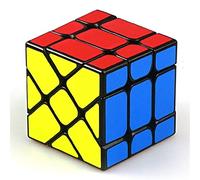 OJIN YONGJUN YJ Fisher Yileng V2 Cube 3x3x3 Forme Mod Twisty Puzzle Lisse Cube Casse-tête Puzzle Jouets (Noir)
