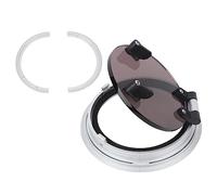 Ojo de buey para yate, redondo de 9 pulgadas, de aluminio de grado marino, con apertura hacia adentro, ventana transparente para barco, yate, RV, cabina de barco, compartimento de