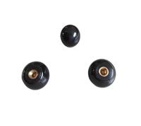 OJOPOV Lot de 2 écrous à bille en plastique M4 M5 M6 M8 avec boule en bakélite Noir (M6 (tête de 25 mm)