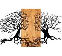 ojos Accessoire mural décoratif en bois 92 x 58 cm (multicolore) pour salon, décoration de chambre à coucher - Aesthetic Room Decor - Décoration murale, impression artistique.