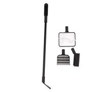 OJREEUB Ensemble d'outils de nettoyage 4 en 1 pour aquarium - Petite brosse de nettoyage - Noir