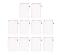 OJREEUB Lot de 10 sacs isolants en maille pour filtre d'aquarium à fermeture éclair Blanc 15 x 20 cm