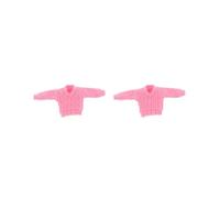 OJREEUB Lot de 2 figurines d'action à l'échelle 1/12 faites à la main pour poupée de 15,2 cm, rose