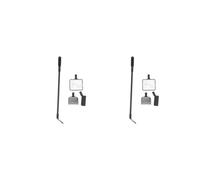 OJREEUB Lot de 2 outils de nettoyage 4 en 1 pour aquarium avec petite brosse de nettoyage Noir