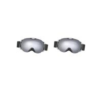 OJREEUB Lot de 2 paires de lunettes de ski anti-buée pour adultes pour motoneige équitation patinage noir
