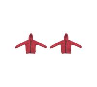 OJREEUB Lot de 2 sweats à capuche zippés à l'échelle 1/6 pour femme - Motif figurine d'action de 30,5 cm - Rouge - 22 cm