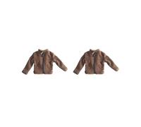 OJREEUB Lot de 2 vestes tendance à l'échelle 1:12 pour figurine de 15,2 cm, modèle de poupée, couleur café