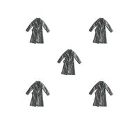 OJREEUB Lot de 5 figurines masculines longues coupe-vent pour décoration de poupées faites à la main 15,2 cm