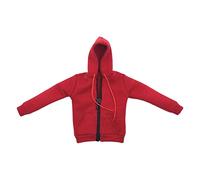 OJREEUB Sweat à capuche zippé à l'échelle 1/6 pour femme pour figurine d'action de 30,5 cm, rouge, 22 cm
