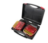 OJTEMHBH Ensemble Feu Arrière Feux Arrière Camion À Lentille Réfléchissante Rechargeable Sans Fil, Feux Freinage Clignotant Arrière À LED Pour Remorque Caravane, Camping-car Camion