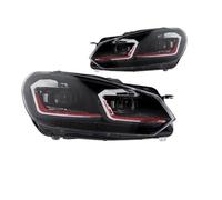 OJTEMHBH Phare Avant Ensemble Ensemble Phares À LED Pour VW Pour Golf 6 R20 MK6 009-2012(RHD Red Set)