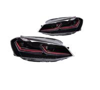 OJTEMHBH Phare Avant Ensemble Phares À LED Pour Golf 7 2013-2017 MK7 Upgrade 7.5 Design(For Left Hand Drive Red LED)