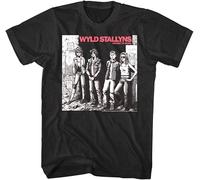 OJWKSXLL Bill & Ted WYLD Stallyns Album Cover Men's T Shirt Excellent Adventure Black Manches Courtes(XX-Large)