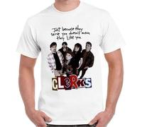 OJWKSXLL Clerks 90s Comedy Cult Movie Retro T Shirt White Manches Courtes(Medium)
