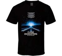 OJWKSXLL Close Encounters of The Third Kind Movie T Shirt Black Manches Courtes(Large)