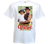 OJWKSXLL Crocodile Dundee Part 1 v5 T-Shirt White Poster S. Manches Courtes(XX-Large)