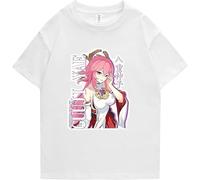 OJWKSXLL HarajukuGame Genshin Impact Hoodie Yae Miko Long Sleeve Sweatshirt Genshin Impact Short Sleeve T-Shirt Manches Courtes(X-Large)