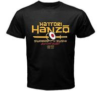 OJWKSXLL Hattori Hanzo Sword and Sushi Kill Bill Logo Men's Black T-Shirt Manches Courtes(Large)