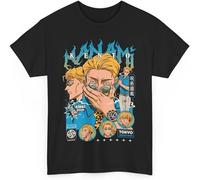 OJWKSXLL Jujutsu Nanami Anime T-Shirt Unisex Kaisen Kento Anime Japanese Cotton Manches Courtes(X-Large)