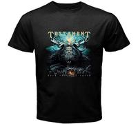 OJWKSXLL Lightn Testament Dark Roots of The Earth Logo Men's Black T-Shirt Manches Courtes(3X-Large)