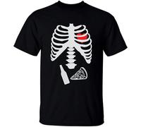 OJWKSXLL Men's Bones T-Shirt Black Manches Courtes(Small)