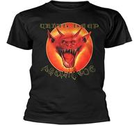 OJWKSXLL Men's Uriah Heep 'Abominog' T-Shirt Black Manches Courtes(Medium)