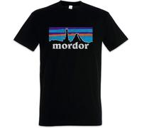 OJWKSXLL Mordor Personalised t Shirt für Herren und Damen, 100% Baumwolle, Motiv Herr der Frodo, Die Ringe, Sam Sauron, Symbol, Turm-Logo, WeiGelbSchwarzRot, Farbe Manches Courtes(Medium)