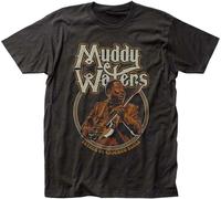 OJWKSXLL Muddy Waters Father of Chicago Blues T-Shirt Black Manches Courtes(Medium)