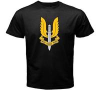 OJWKSXLL SAS United Special Forces Army Men's Black T-Shirt Manches Courtes(XX-Large)